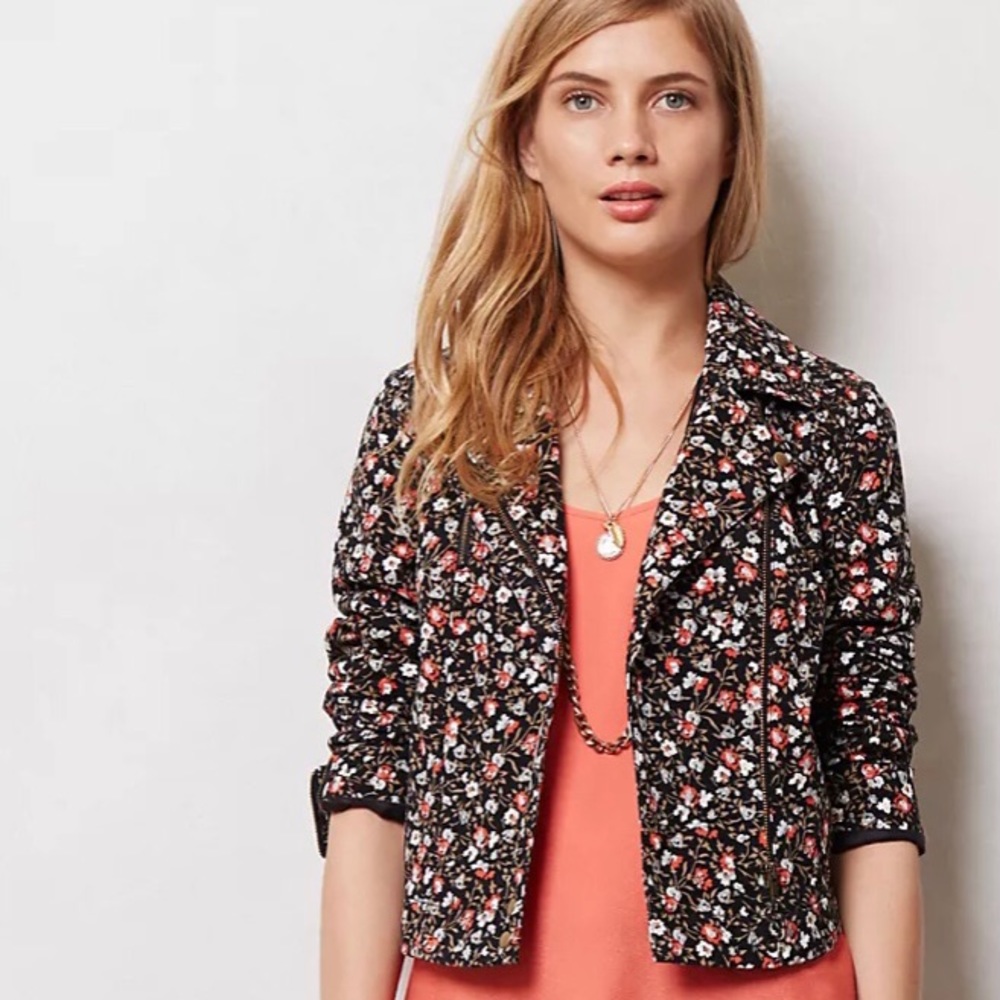 Anthropologie Hei Hei Tinsley Cropped Moto Jacket